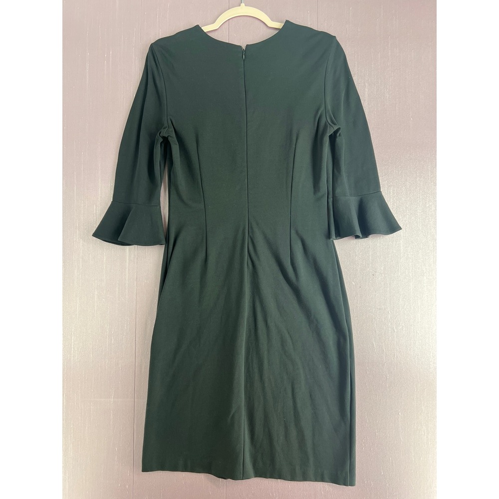 Banana Republic Women Black Bell Sleeve Minimalist Workwear Sheath Dress Size 4 - Picture 5 of 7